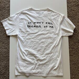 Tom Sachs Designer Graphic Tee Slogan Bullets White‎ Size Medium